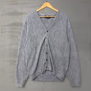 Vintage Challenger Cardigan Sweater Gray Vintage Orlon Button Front XL